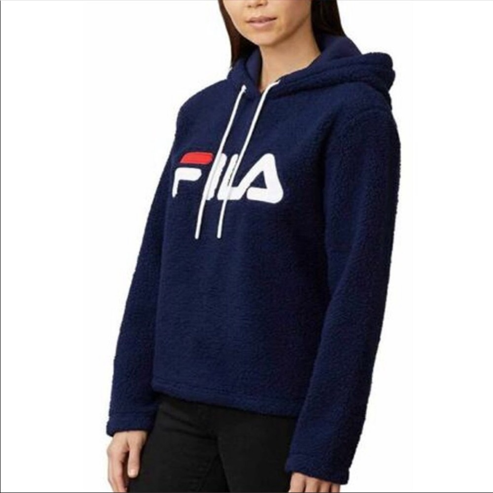 FILA Navy Sherpa Hoodie